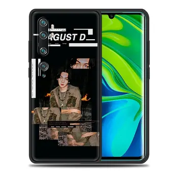 Agust D suga Prabanga Telefoną Atveju Xiaomi Poco X3 NFC M3 F3 Mi 10 Pastaba Lite 11 10T Pro 5G 9T Minkšto Silikono Juodo Dangtelio Coque