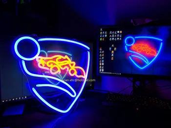 Didelis Custom Žaidimas Neonas Pasirašyti Šviesos Raketų Lygos Logotipas LED Exhibidor Afiche Acrilico Kambario Sienų Dekoras Neoninės Šviesos Ženklas, Alaus Baras, Klubas