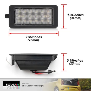 LED Licencijos numerio apšvietimo Lemputės VW up!/e-up! 12-17 Skoda Citigo/E-Citigo 12-21 Seat Mii/e-Mii 12-21 Canbus Klaidų Galiniai Žymeklį Lempos