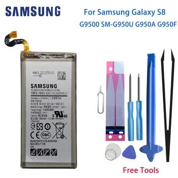 SAMSUNG S8 Telefono Baterija EB-BG950ABE Samsung GALAXY S8 SM-G9508 G9500 G9508 G950U Didelės Talpos 3000mAh Originalios Baterijos