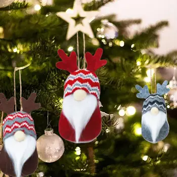 Kalėdų Medžio, Rankų darbo Pliušinis Gnome Papuošalų Rinkinys 5 Aukštos kokybės švedijos Elnių Gnome Pakabinti Kalėdų Papuošalai Holid