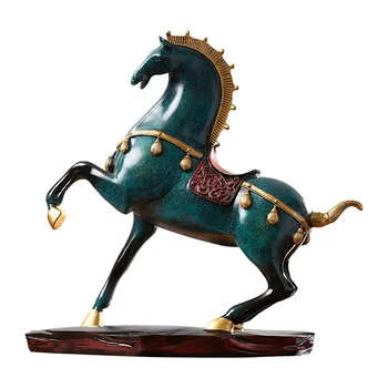 Kinijos Klasikinės Bronzos Arklių Artware Gyvūnų Skulptūros, Namų Dekoravimo Reikmenys Šiuolaikinio Meno Dervos Statula Kambarys Amatų Dovana