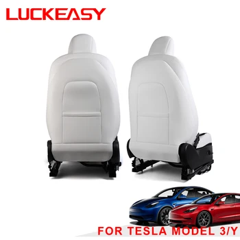 Už Tesla Model 3 Y Automobilio Sėdynės atlošo Trinkelėmis Anti Kick Raštas model3 2022 motina Vaiko Stabdžių Purvinas Interjero Aksesuarų Apdaila Apdaila
