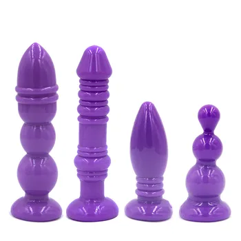 4 vnt/set Analinio sekso žaislus Multi-ypatingos formos Analinis masažas stick Skatinti analinis asilas Vyrų ir moterų Masturbacija Sekso žaidimas produktas