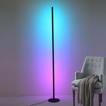 80cm LED Grindų Kampe Stovi Lempos RGB Šviesos Su Nuotolinio Valdymo Miegamojo Kambarį Klubo Namų Atmosferą, Naktį Šviesos