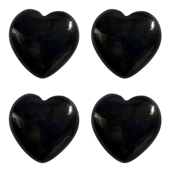25*25mm Gamtos Obsidianas Akmens neakytojo Širdies Formos Jogos Gydymo Dekoruoti Natūralaus Akmens Papuošalai, Aksesuarai