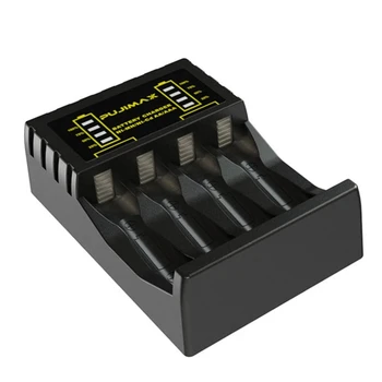 Naujas 4 Slots Elektros Baterijos Kroviklis Pažangi Greitai LED Indikatorius USB Kroviklis AA/AAA Ni-MH/Ni-Cd Įkrovimo Baterija (akumuliatorius