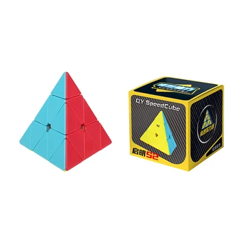 QYTOYS Pyramidcube Greitis Magic Cube lipdukas mažiau Įspūdį Twist Piramidės, Kubai Švietimo Žaislai Vaikams, Vaikams kubo Dovanos