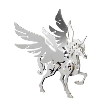 3D Metalo Gyvūnų Dėlionė Mažai Vienaragis Modelis Plieno Warcraft 