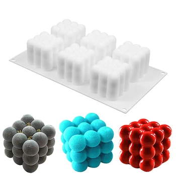 3D cube Vyšnių Silikoninės Formos Kepimui Putėsiai Pyragai Aikštėje Burbulas 
