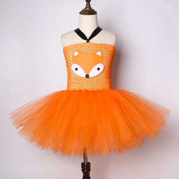 Oranžinė Fox Merginos Tutu Suknelė Cute Merginos Gimtadienio Suknelės Crazy Zoologijos Sodas Gyvūnų Nick Cosplay Karnavalas Helovinas Kostiumas Vaikams
