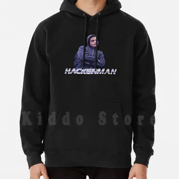 Hackerman hoodie ilgomis rankovėmis Hackerman Hakeris Vyras Hack Kompiuterinių Įsilaužėlių Juokinga Meme J. Robotas Elliotas Anderson Rami