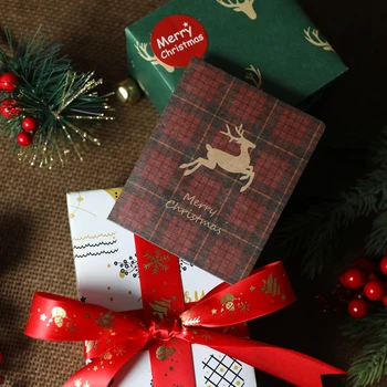 2vnt Retro Stiliaus Kalėdų atvirukas atvirukas palaima kortelės voką dovanų Naujųjų Metų atostogų ranka kortelė