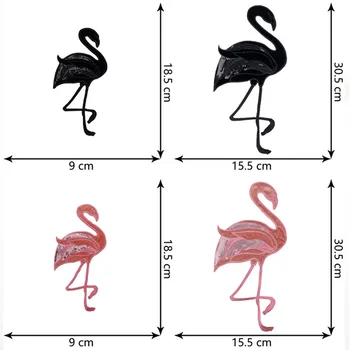 Karšto 3 Spalvos Flamingo China Siuvinėjimo Lopai Drabužiai Siūti Drabužiai Palaidinukė Krano Paukščių Appliques Ženklelis Juostelės Lipduką