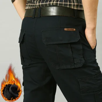 Multi-kišenės Karinės Kelnės Vyrams Medvilnės Atsitiktinis Kariuomenės Kelnės Krovinių Darbo Poilsiu Vyrų Švarkelis Pantalones Hombre Dydis 28-44