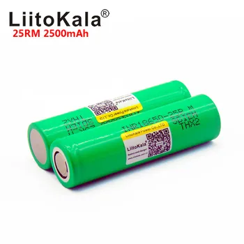 NAUJAS LiitoKala 25RM 18650 2500mah INR1865025R 20A išleidimo ličio baterijos Didelės galios išleidimo Baterija 3.7 V 18650 25R