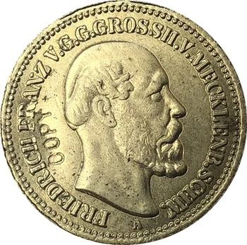 24 - k auksu vokietijos 1878 10 Ženklo, monetos kopija 19.5 mm