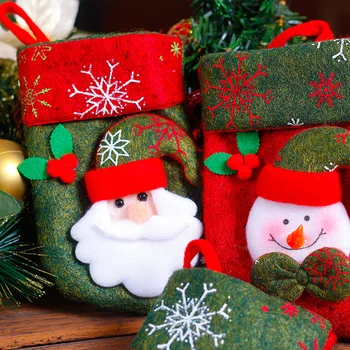 Kalėdų Kojinę Mažai Gražių Kalėdų Kojinės Papuošalai Santa Claus Santa Maišas Briedžių Saldainiai Peilis Maišelį Noel Kalėdos Dovanų Maišeliai