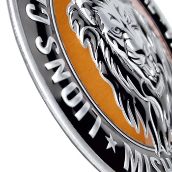Aliuminio Automobilių Gyvūnų Lipdukai Apvalios Formos Liūtas/eagle/tigras Emblema 