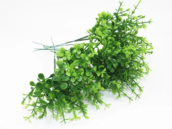 10vnt Mini Gėlės Žalia Dirbtinių Augalų Eukalipto Plastiko Pinigų Lapai, Žolė, Krūmas Namų Puošybai