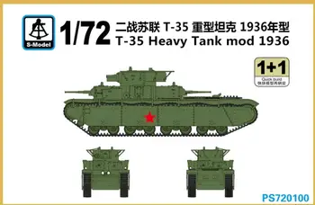 S-modelis PS720100 1/72 T-35 Sunkusis Tankas Mod 1936 Plastikiniai modelis rinkinys