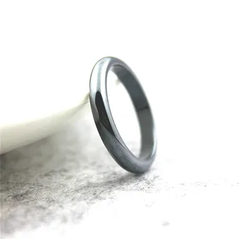 Nemokamas Pristatymas Mados Šaliai, Papuošalai 5A Kokybės 4mm Pločio Supjaustyti Hematitas Žiedas Rainbow Ring (1 vnt) Papuošalai Vyrams ir Moterims