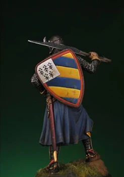 Asamblėjos Unpainted Masto 1/32 54mm Viduramžių Riteris nuolatinis 54mm Istorinių žaislas Derva Modelis Miniatiūrų Rinkinys