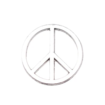 WYSIWYG 10vnt 22x22mm Taikos Žavesio Karolius, Papuošalai Priėmimo Antikvariniai Sidabro Spalvos Taikos Simbolis Karolius, Žavesio Taikos Ženklas