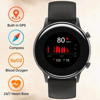 UMIDIGI Urun Smart Žiūrėti Built-in GPS Širdies ritmo Miego Kraujo Deguonies Stebėsenos Vandeniui 5ATM Sporto Smartwatch 