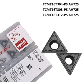 10vnt TCMT16T304 PS AH725 TCMT16T308/12 Originalus Tungaloy Karbido įdėklai CNC Tekinimo Įrankiai Išorinio Tekinimo Peilis Įrankiai Plieno