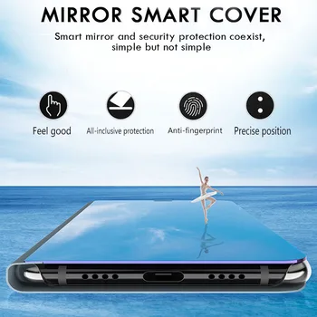 Vienas PlusNord smart veidrodis telefono dėklai OnePlus Nord 5G apversti stovėti knyga apima Vieną Plius 