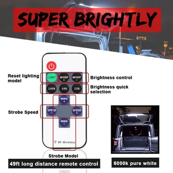 Automobilio Bagažinė bagažinės Super Ryškus LED Šviesos Juostelės Bagažinės dangtis Galiniai Žibintai galinio Žibinto 12V Už Jeep Wrangler TJ JK 2007-2019